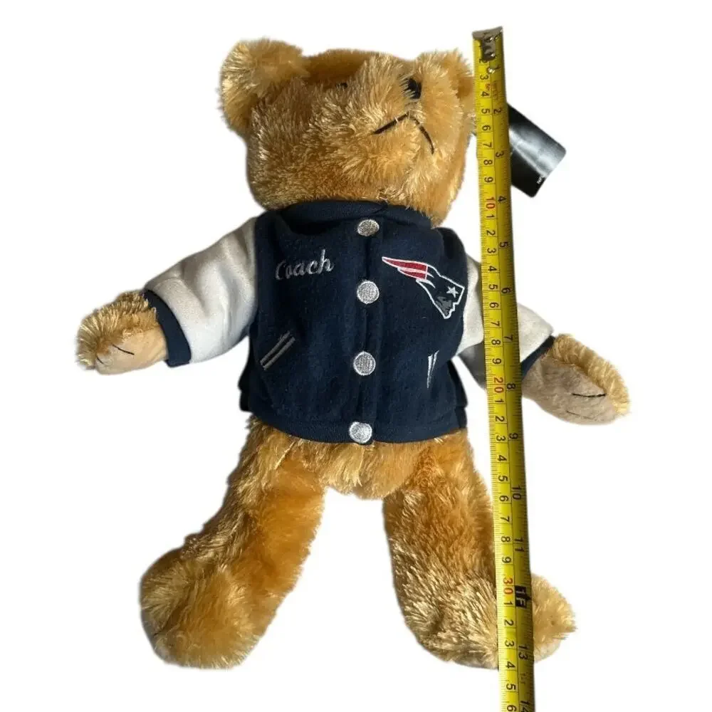 New England Patriots Coach Plush Bear in Varsity Jacket, 13 inch